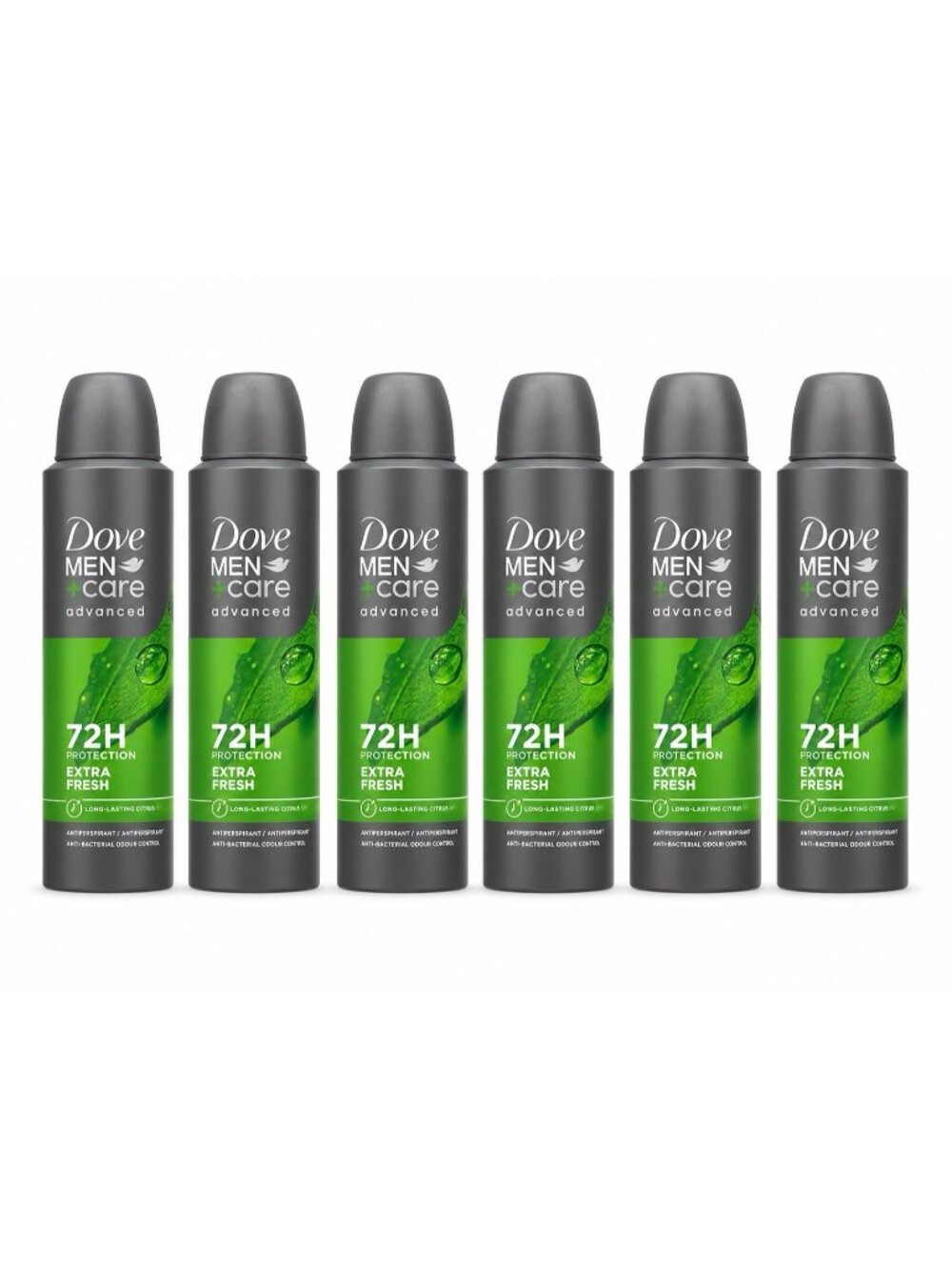 Dove Men + Care Extra Fresh Spray Deodorant 72 hr Protection 150ml Set of 6 - Picture 1 of 2